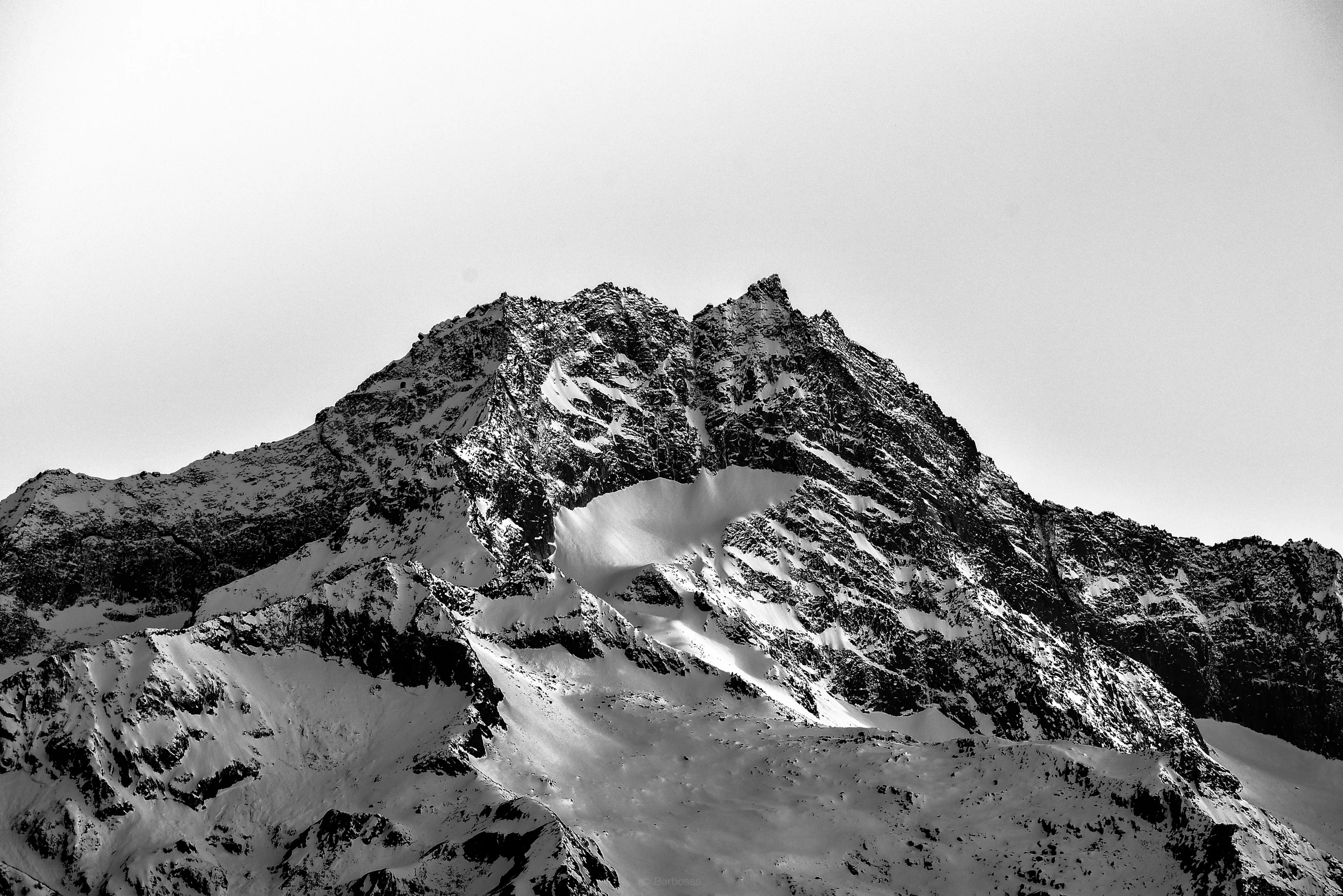 黑白雪山
